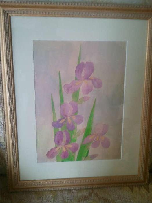 Watercolor by MS Artist Ruth Atkinson Holmes of McComb ca. 1940-70 era