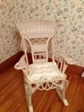 antique wicker rocker