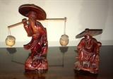 Chinese Wood Carved Figures of Fisherman