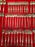 117-Piece Jensen Sterling Silver Danish Flatware Service, "Acanthus" Pattern