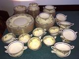 Royal Worchester "Duchess" Pattern (12 Dinner, 12 Lunch, 12 Soup and Saucers, 11 Coffee Cups and Saucers)
