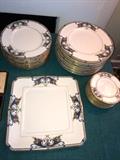 Partial Royal Worchester Dinner Service (40 Pieces: 15 Dinner, 12 Lunch, 12 Dessert, 1 Platter)