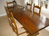 ANTIQUE FARM TABLE WITH CHAIRS