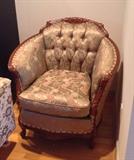 Matching chair - also comes with bark cloth slip cover.