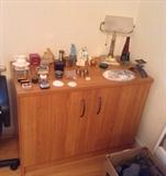 Office cabinet/credenza & knick knacks