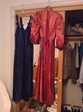 New blue silk nightie & vintage pink satin robe