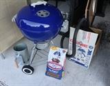 Mint condition Weber "One Touch Gold" 18.5" grill & accessories + Genie shop vac