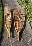 Pair of 1943 Lund snowshoes + 2 single snowshoes