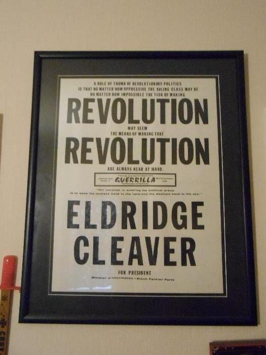 Framed Eldridge Cleaver Poster REVOLUTION!