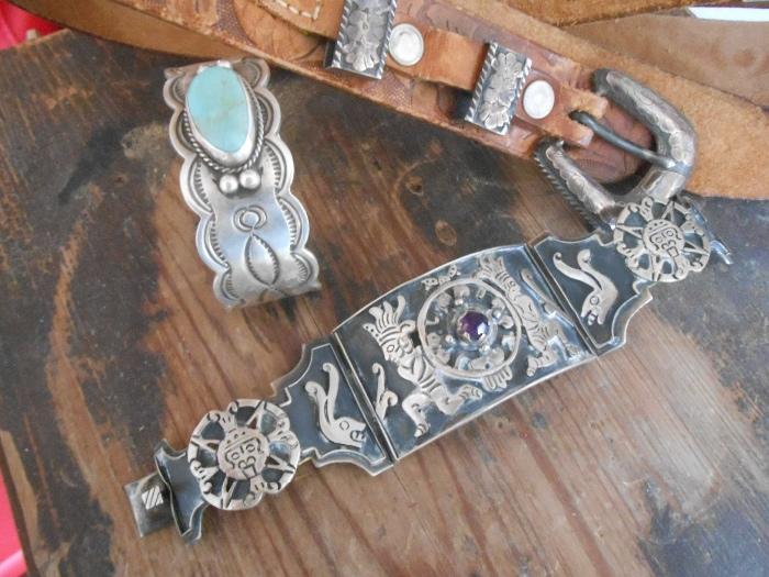Vintage Silver Belt and Jewelry