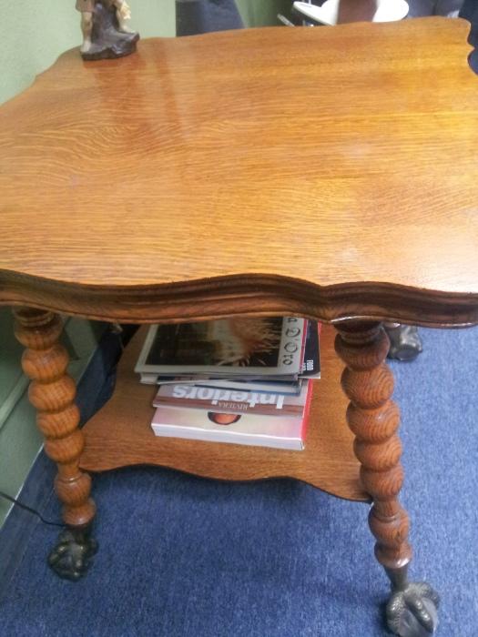 Antique clawfoot table