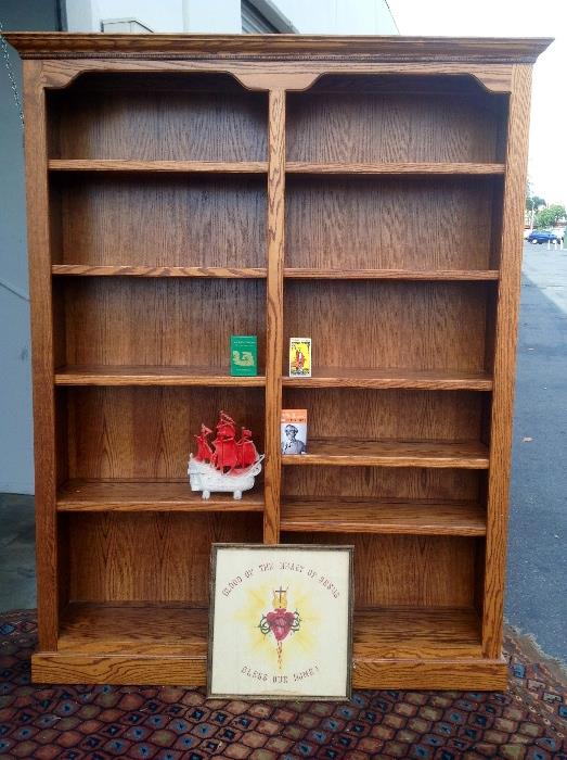 Nice WOODEN "SIMPLY AMISH " bookcase, Old Ship doorstop