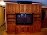 Custom Cherry Genuine Lumber Entertainment Center