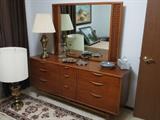 Mid Century Lane Bedroom Set with Twin Box Spring and Mattress