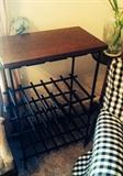 Wood and iron wine rack--elegant and understated.