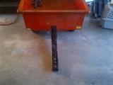 Heavy-duty garden cart for lawn tractor. Pneumatic tires, good condition!