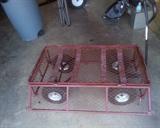 Four-wheeled garden utility cart