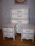French Provincial Style Bureau & Nightstands