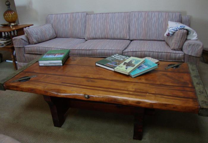 Authentic WWII Liberty Ship hatch cover coffee table