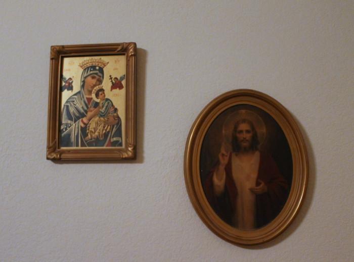 Religious Prints, statues and Rosaries