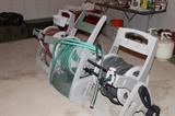 3 hose reels with water hoses