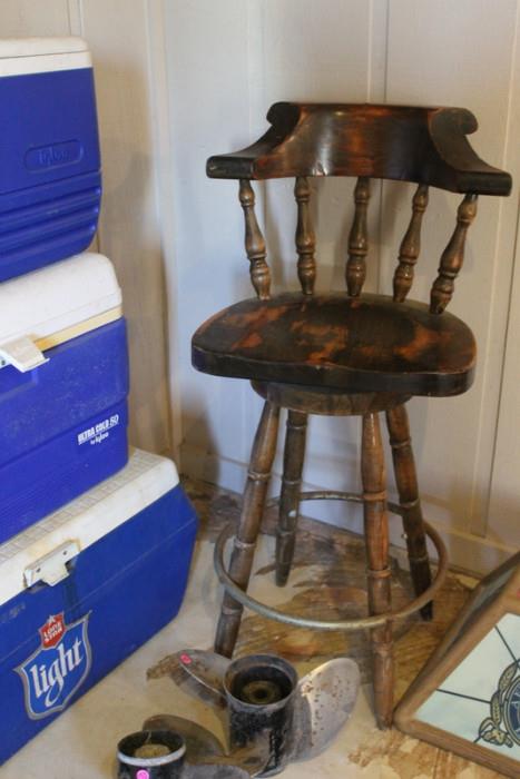 2 Bar Stools from Sub-Sea Artifacts