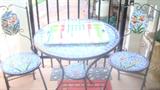 TILETOP TABLE AND 2 CHAIRS