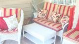 OUTDOOR WICKER FURNITURE WITH CUSHIONS