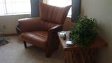 leather occasional chair with leather top occasional table