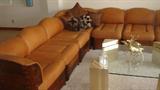 STUNNING LEATHER SECTIONAL SOFA - each piece is independent