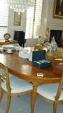Dining Room Set includes 6 chairs, table, 2 leaves, pads, and matching credenza (pictured seperately)