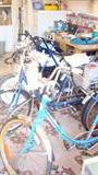 2 three wheel bicycles, Schwinn Airdyne exercise bicycle, garage contents