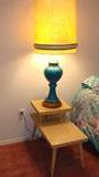 Step table with retro lamp