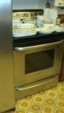 Stainless steel front oven/stove top as well as kitchen items available