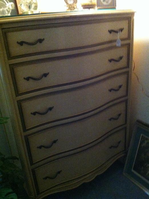                              provincial 5-drawer chest