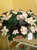 floral arrangement made from shells