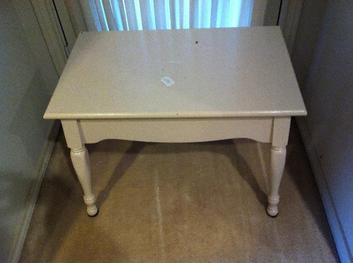                               small white wooden table