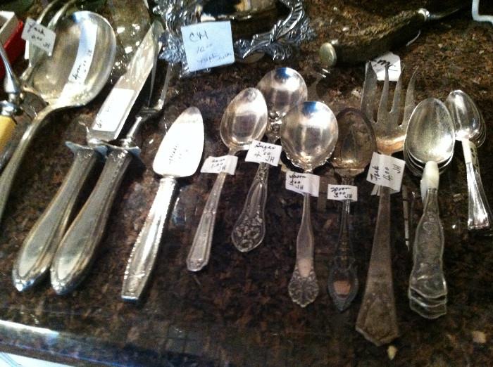                                 silver plate serving utensils