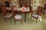 Henredon Dining Table, 3 leaves, 12 chairs