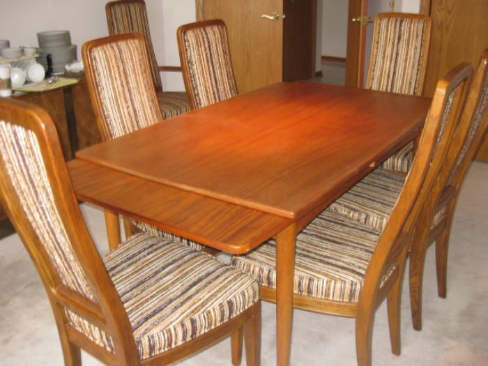 Edgaard Danish Modern Danish Teak expansion dining table by Morreddi circa 1960s