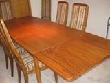 Danish Teak expansion dining table by Morreddi circa 1960s, fully extended