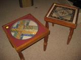 Hand Crafted, Stitched Accent Tables