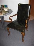 Leather accent chair