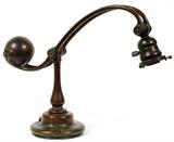 Lot#1014, TIFFANY STUDIOS BRONZE COUNTERBALANCE LAMP BASE, EARLY 20TH C., H 16"Signed "Tiffany Studios S 1186 New York 417" (see additional photo).