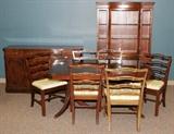 Lot#1110, DUNCAN PHYFE STYLE MAHOGANY DINING SET, MID 20TH C., TEN PIECES