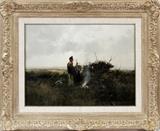 Lot#2006, MICHAEL COLEMAN (AMERICAN B. 1946), OIL ON MASONITE, ''BUFFALO MEDICINE'', 18'' X 24''Signed lower right.  Label on verso.  Period frame.