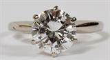 Lot#2031, 1.92CT BRILLIANT CUT DIAMOND SOLITAIRE, GIA REPORT,Platinum setting.[Color F. Good color. SI 1. report from Chas Reaver. Jw ]