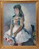 Lot#2122,LUIS MUNTANE MUNS [SPANISH, 1899-1987], OIL ON CANVAS, H 32" W 24", YOUNG BALLERINA,Signed lower right; framed.