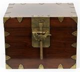 Lot#2325, CHINESE WOOD CHEST, MODERN,c. 12" x 16" x 12".