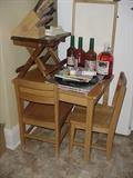 Child size oak table and chair set